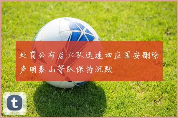 处罚公布后六队迅速回应国安删除声明泰山等队保持沉默